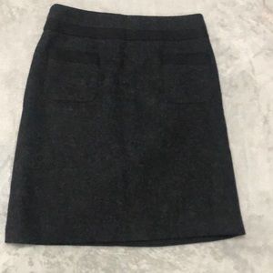 Boden Black/Charcoal Grey Wool Skirt